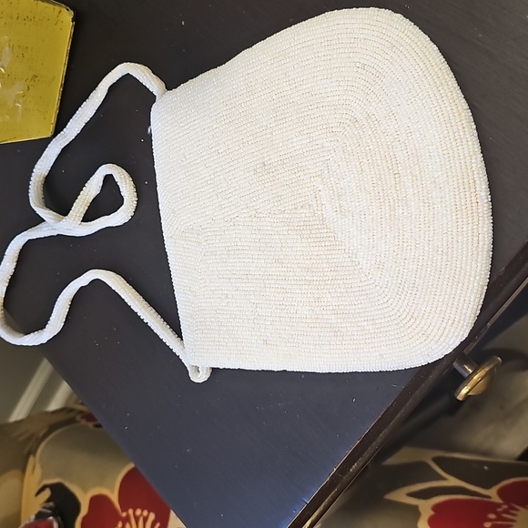 Vintage Lily Dodson Elegant Ivory Beaded Shoulder Bag - Picture 5 of 9